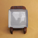 Load image into Gallery viewer, Quad ceramic Starter Plate / ceramic Snack Plate  - Floating Blue