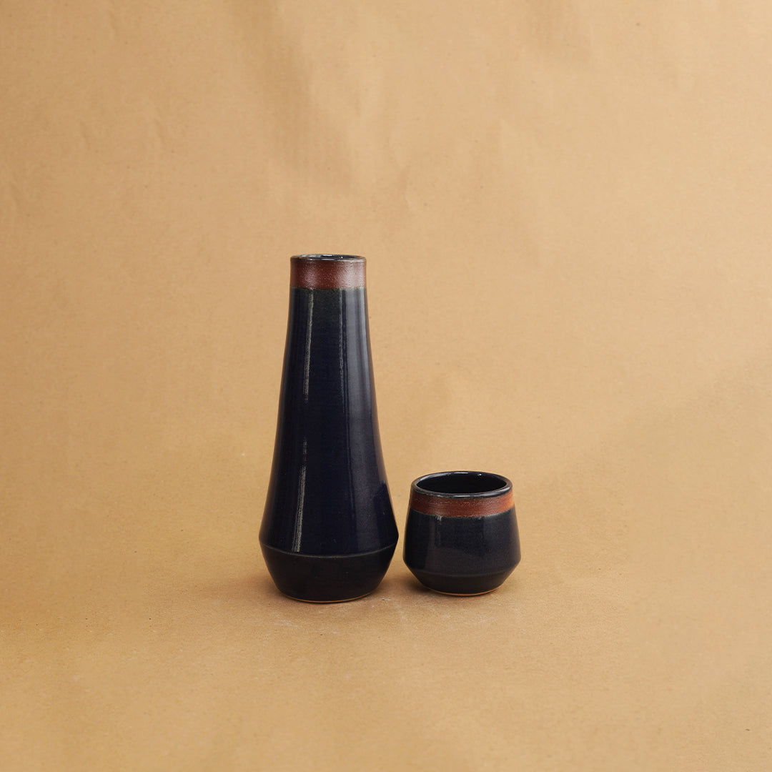 Angular Bottle Set - Royal Blue | Ceramic Bottle Set