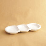 Load image into Gallery viewer, Chenille Serving Platter - White| Ceramic Dip Plate