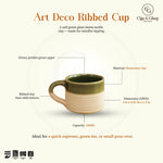 Load image into Gallery viewer, Art Deco Ribbed Cup - Peridot Green