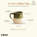 Load image into Gallery viewer, Art Deco Ribbed Mug - Peridot Green