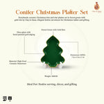 Load image into Gallery viewer, Conifer Christmas Platter Set - Green