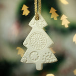 Load image into Gallery viewer, Conifer Christmas Tree Ornament - White