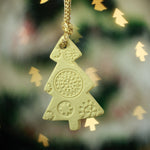 Load image into Gallery viewer, Conifer Christmas Tree Ornament - Yellow