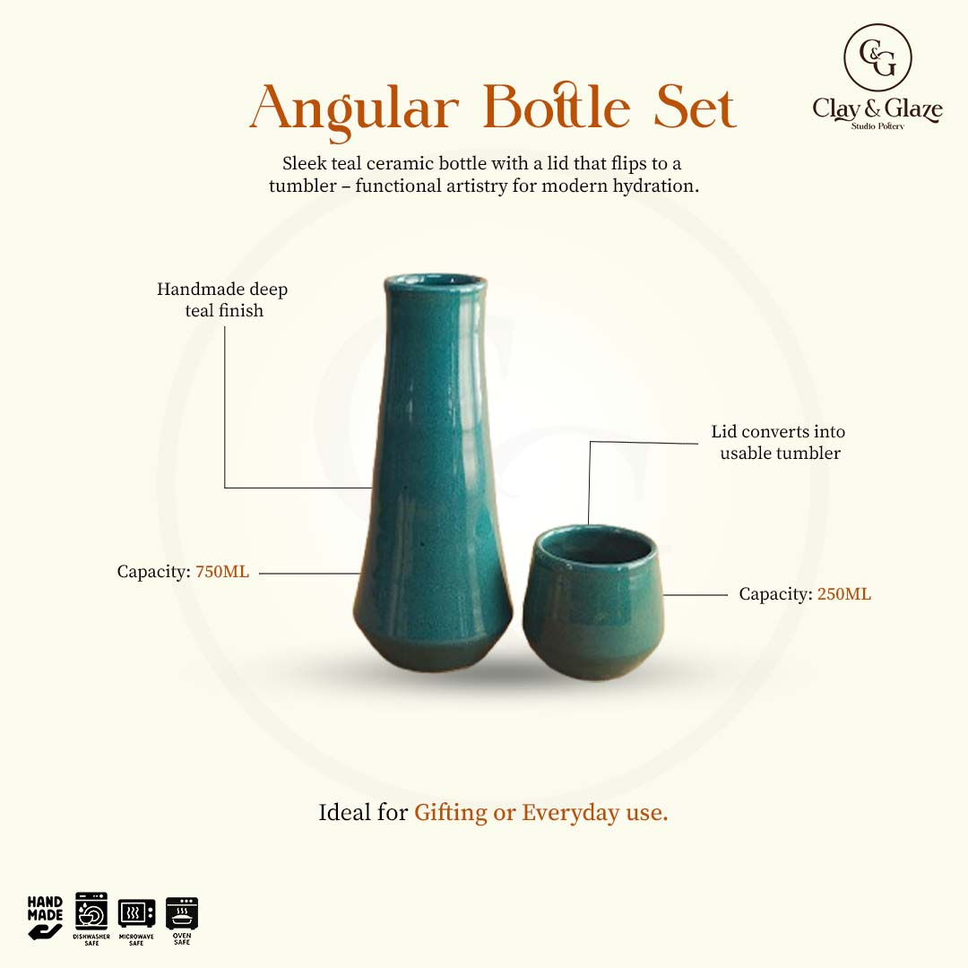Angular Bottle Set - Forest Green