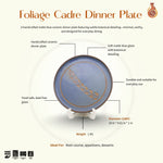 Load image into Gallery viewer, Foliage Cadre Dinner Plate - Matte Blue