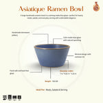 Load image into Gallery viewer, Asiatique Ramen Bowl - Large, Matte Blue