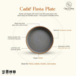 Load image into Gallery viewer, Cadre Pasta Plate - Matte Blue