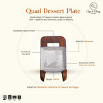 Load image into Gallery viewer, Quad Dessert Plate - Floating Blue