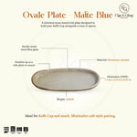Load image into Gallery viewer, Ovale Plate - Matte Blue