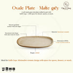 Load image into Gallery viewer, Ovale Plate - Matte grey