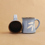 Load image into Gallery viewer, Foliage Imprint Mug - Satin Blue