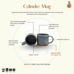 Load image into Gallery viewer, Cylindre Mug - Large, Matte Blue
