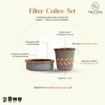 Load image into Gallery viewer, Filter Coffee Set - Foliage, Satin Blue