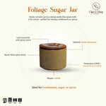 Load image into Gallery viewer, Foliage Sugar Jar / Sugar Pot - Matte Blue