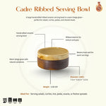 Load image into Gallery viewer, Cadre Ribbed Serving Bowl - Large, beige