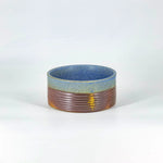 Load image into Gallery viewer, Cadre Ribbed Serving Bowl - Small , Matte Blue