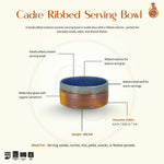 Load image into Gallery viewer, Cadre Ribbed Serving Bowl - Medium, Matte Blue