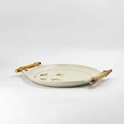 Cane Serving Platter - Ivory