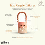 Load image into Gallery viewer, Take Candle Diffuser |Ceramic Candle Holder - Pink