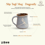 Load image into Gallery viewer, Slip Trail Mug - Dragonfly, Satin Blue