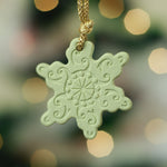 Load image into Gallery viewer, Snow Flake Christmas Tree Ornament - Green