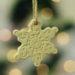 Load image into Gallery viewer, Snow Flake Christmas Tree Ornament - Yellow