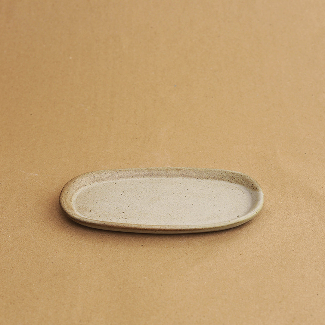 Ovale Plate - Matte grey