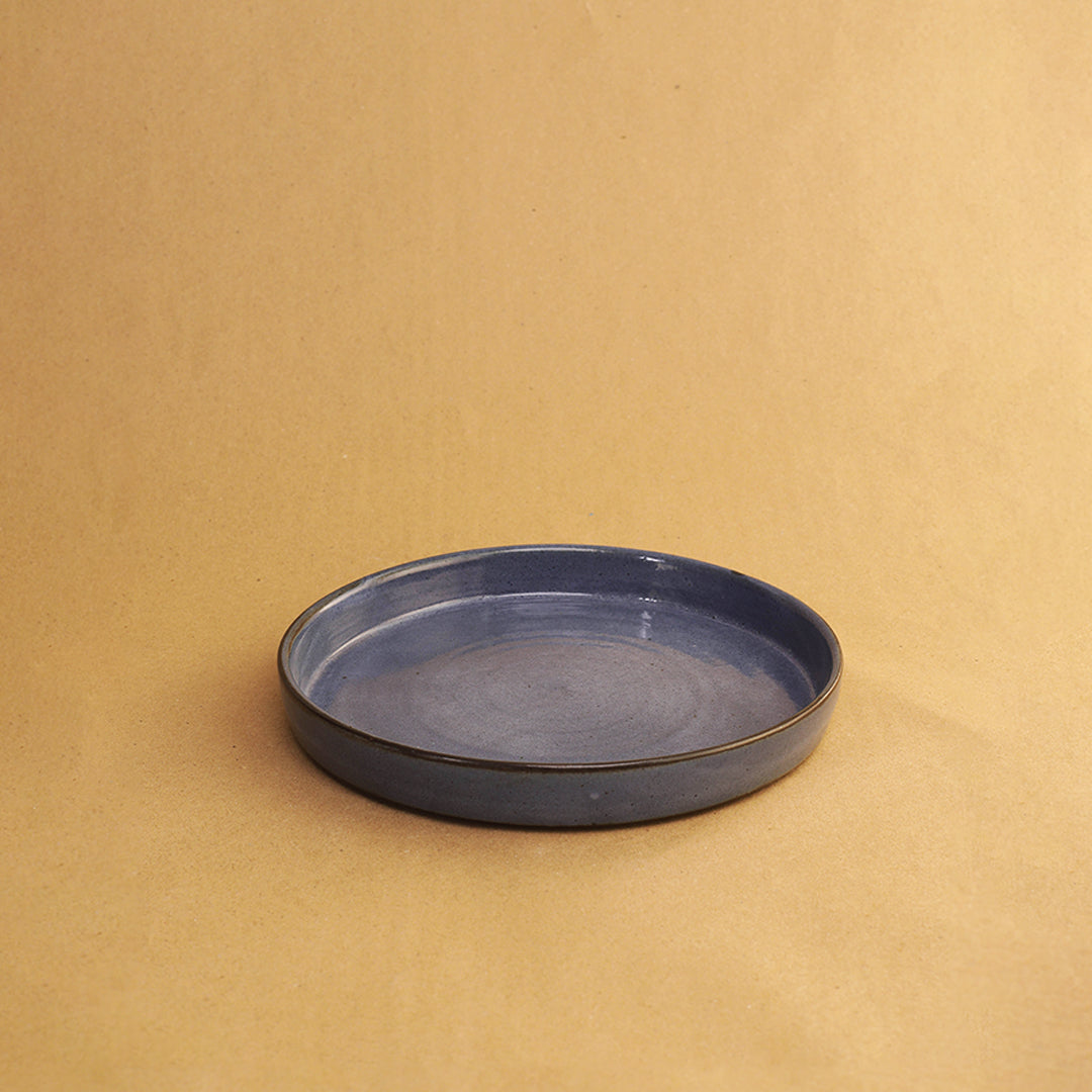 Cadre Breakfast Plate - Floating Blue