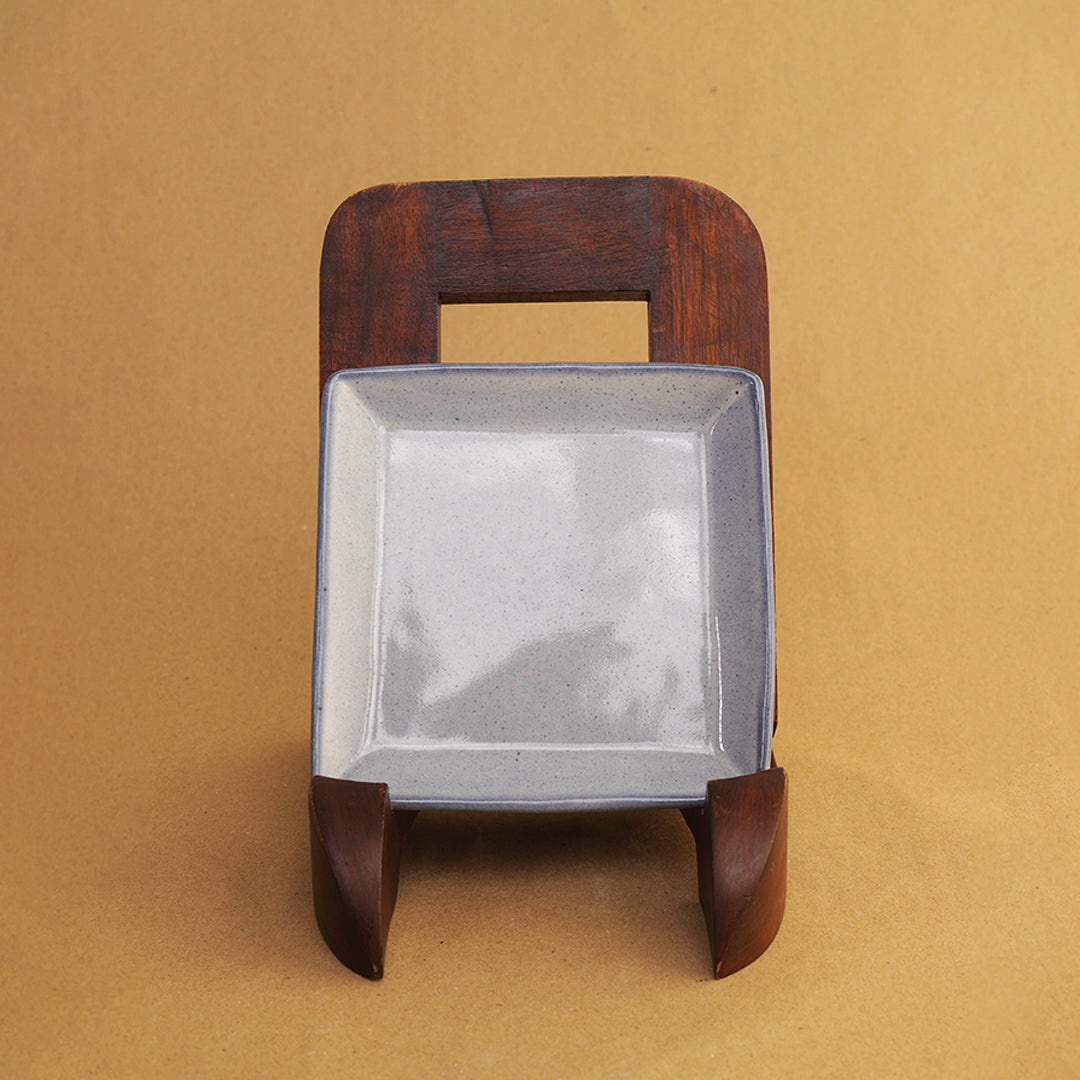 Quad Dessert Plate - Floating Blue