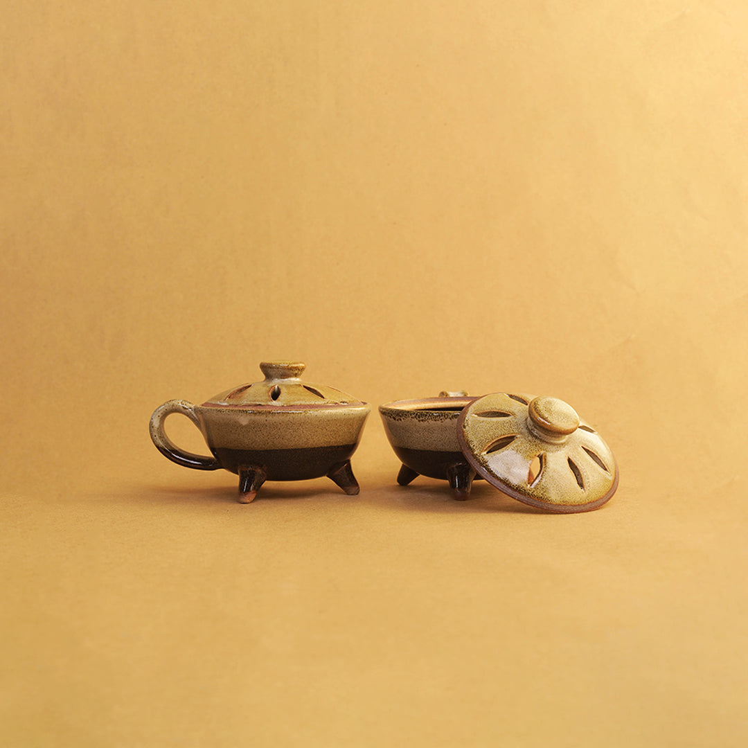 Myrrh Dhoop Dish - Brown