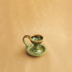 Load image into Gallery viewer, Bhakti Candle Holder - Peridot Green | Ceramic Candle Holder
