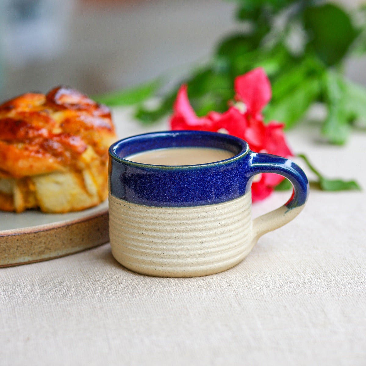 Art Deco Ribbed Cup - Royal Blue – Clay & Glaze