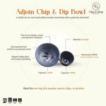 Load image into Gallery viewer, Adjoin Chip &amp; Dip Bowl - Foliage, Floating Blue
