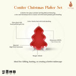 Load image into Gallery viewer, Conifer Christmas Platter Set - Red
