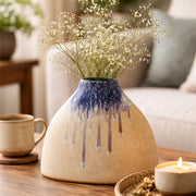 Courbe Vase - Blue, Beige