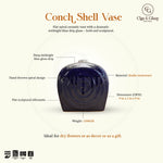 Load image into Gallery viewer, Conch Shell Vase - Royal Blue
