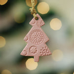 Load image into Gallery viewer, Conifer Christmas Tree Ornament - Red