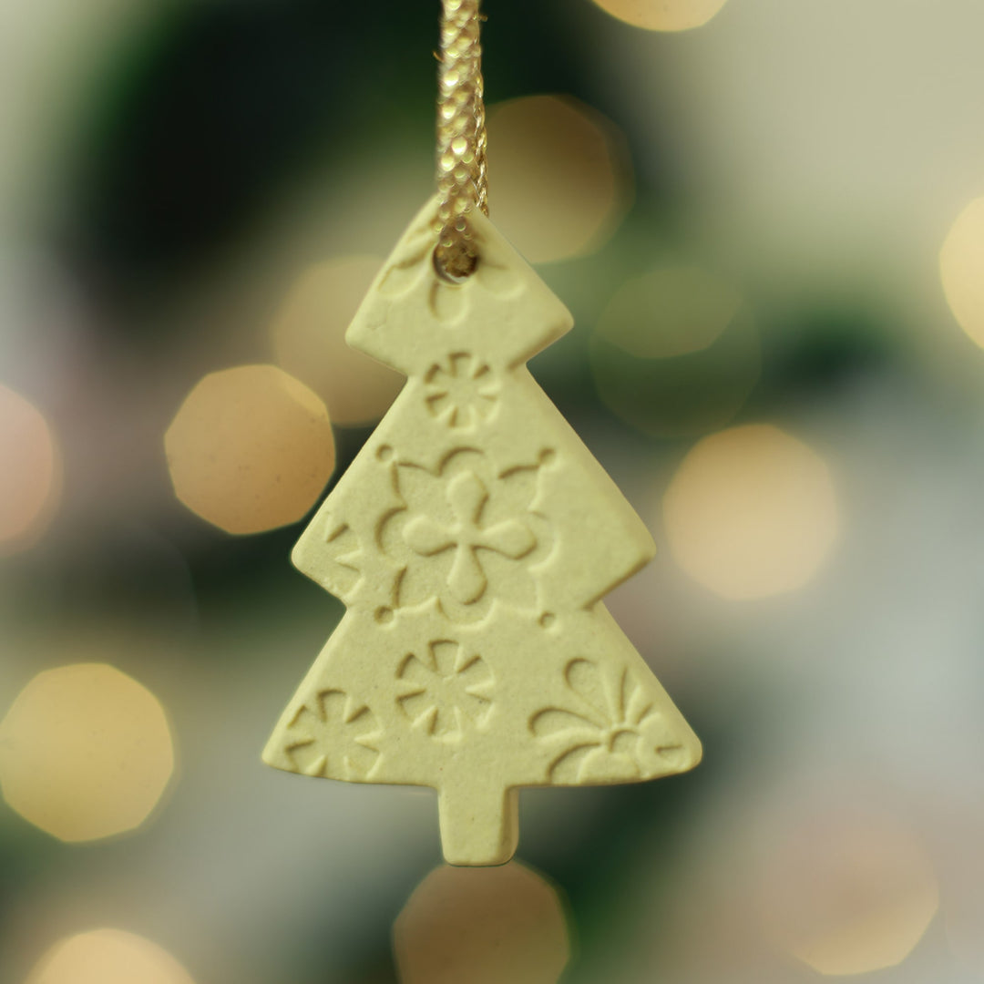 Conifer Christmas Tree Ornament - Yellow