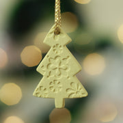 Conifer Christmas Tree Ornament - Yellow