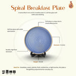 Load image into Gallery viewer, Spiral Breakfast Plate - Matte Blue