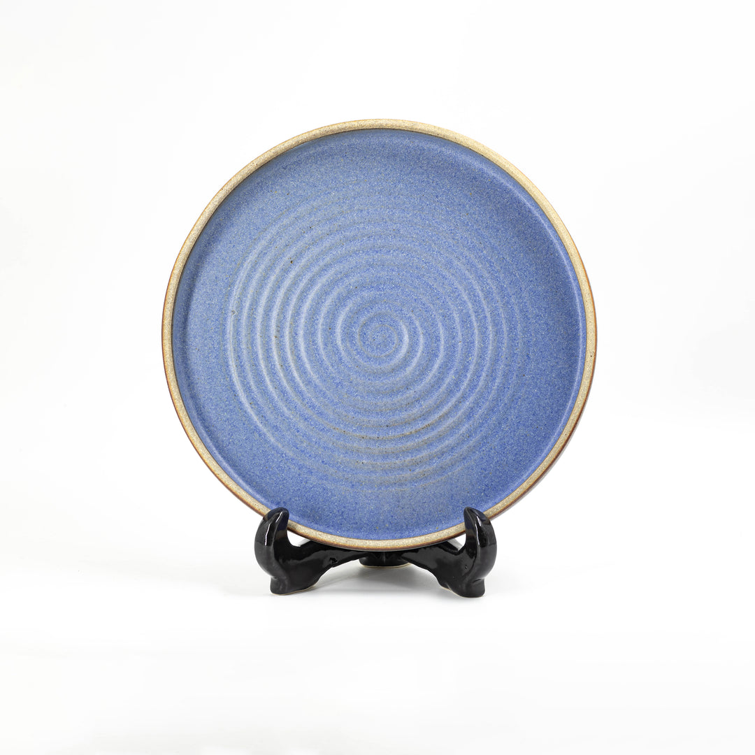 Spiral Breakfast Plate - Matte Blue