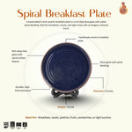 Load image into Gallery viewer, Spiral Breakfast Plate - Royal Blue