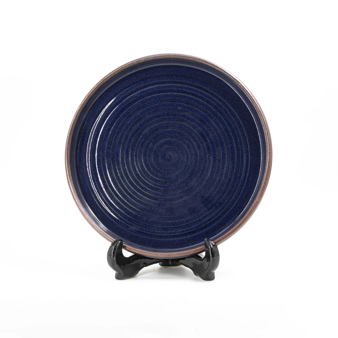 Spiral Breakfast Plate - Royal Blue