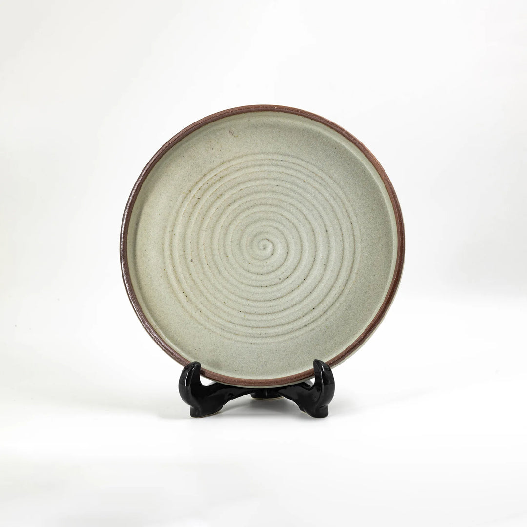 Spiral Breakfast Plate - Matte Grey