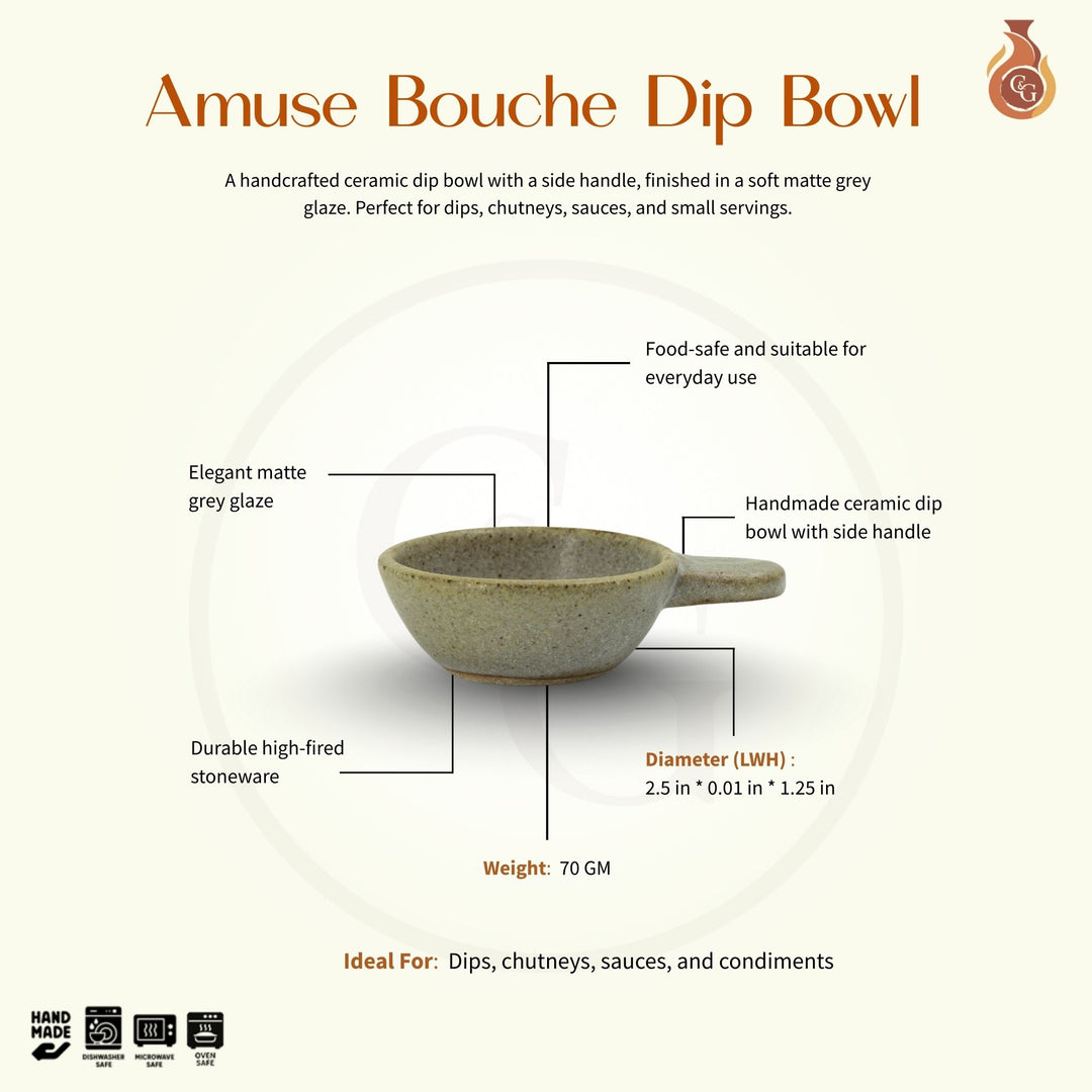 Amuse Bouche Dip Bowl - Matte grey