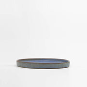 Foliage Cadre Dinner Plate - Matte Blue