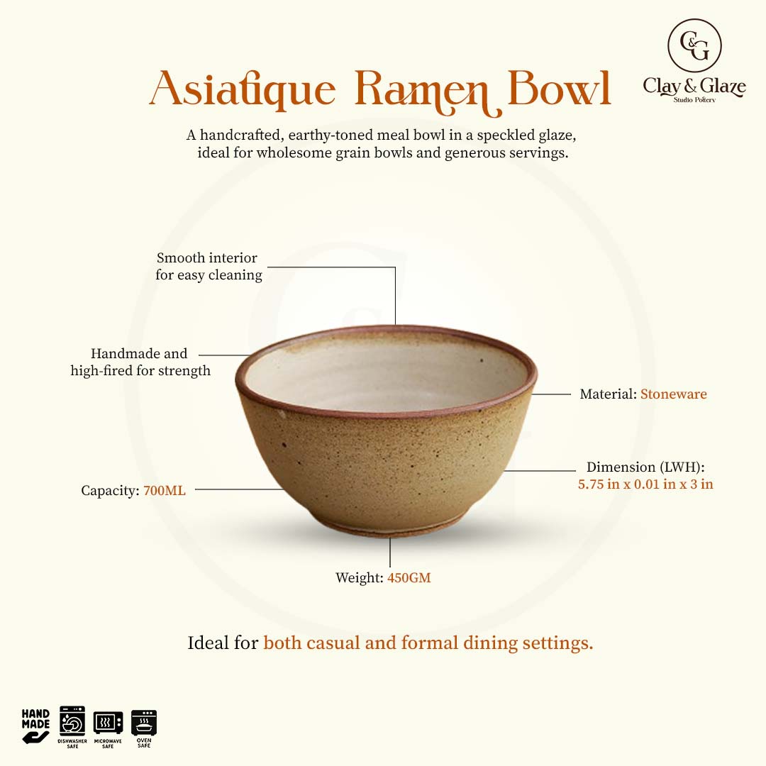 Asiatique Ramen Bowl - Matte Grey