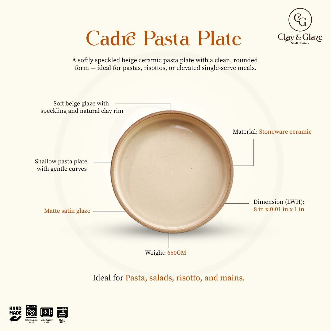 Cadre Pasta Plate - Beige