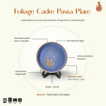 Load image into Gallery viewer, Foliage Cadre Pasta Plate - Matte Blue